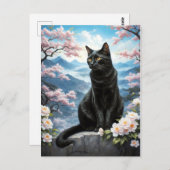 Katze in China Postkarte (Vorne/Hinten)