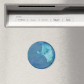 Katze in Circle - Blue Magnet (In Situ (Geschirrspüler))