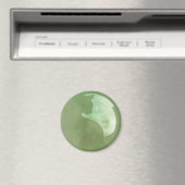 Katze in Circle - Green Magnet (In Situ (Geschirrspüler))