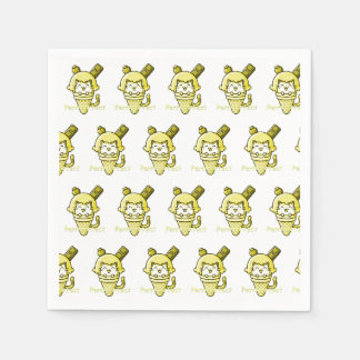 Katze in Cone Perfect Yellow Serviette