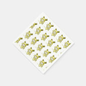 Katze in Cone Perfect Yellow Serviette (Ecke)