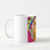 Katze in dekorativem Muster, Louis Wain Kaffeetasse (Links)
