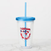 Katze in dem Hut kenne ich einige neue Tricks Acryltrinkbecher (Vorderseite)