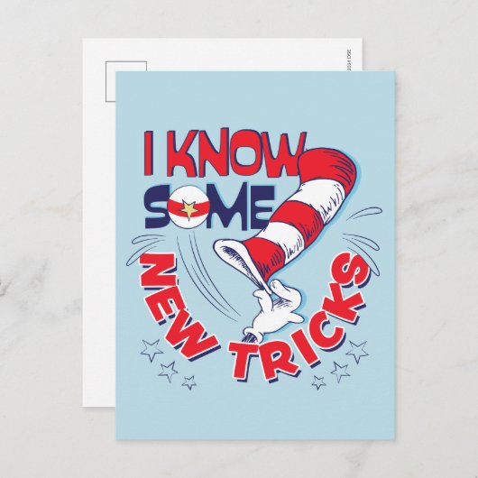 Katze in dem Hut kenne ich einige neue Tricks Postkarte (Vorne/Hinten)