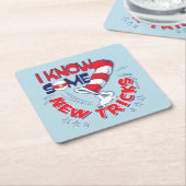 Katze in dem Hut kenne ich einige neue Tricks Rechteckiger Pappuntersetzer (angewinkelt)