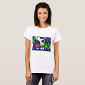 Katze in den Blumen T-Shirt (Vorne ganz)