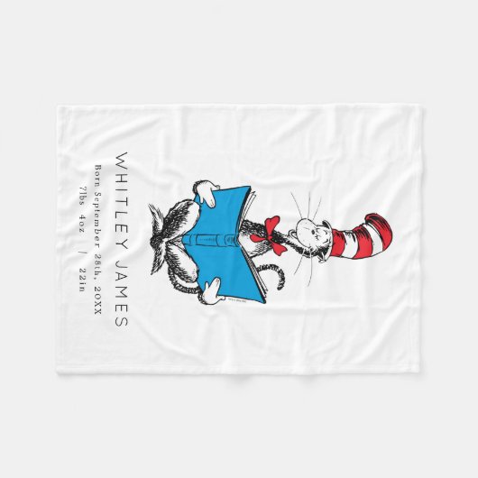 Katze in den Geburtsstaten des HHat Baby Fleecedecke (Vorderseite (Horizontal))