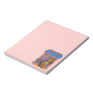 Katze in den Windowsill-Notizblöcken Notizblock