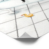 Katze in der Badewanne Poster (Ecke)