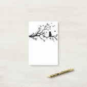 Katze in der Baum-Silhouette Post-it Klebezettel (Auf Schreibtisch)