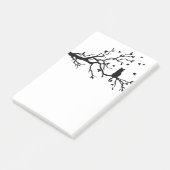 Katze in der Baum-Silhouette Post-it Klebezettel (angewinkelt)