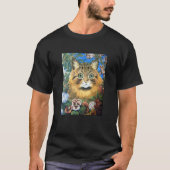 Katze in der Blume, Louis Wain T-Shirt (Vorderseite)