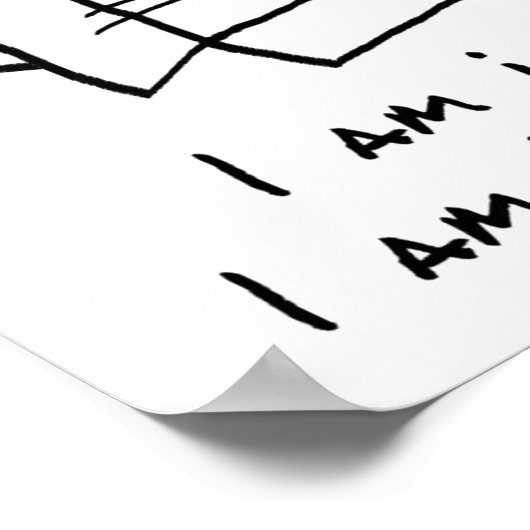 Katze in der Box - Funny Cat Poster (Ecke)