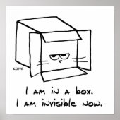 Katze in der Box - Funny Cat Poster (Vorne)