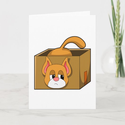Katze in der Box Karte (Vorderseite)