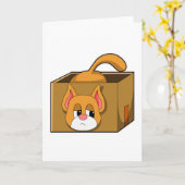 Katze in der Box Karte (Gelbe Blume)
