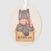 Katze in der Box Ornament (Vorderseite)