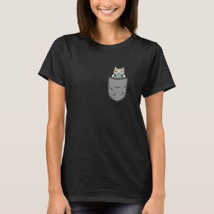 Katze in der Brust-Mouthguard-Maske T-Shirt