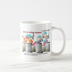 Katze in der Fischfabrik Funny Gifts & Sammlerstüc Kaffeetasse