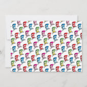 Katze in der Geburtsankündigung von Hut - Foto Einladung (Rückseite)