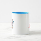 Katze in der Hat Balancing Act Monogram A Tasse (Zentrum)