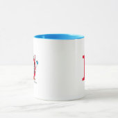 Katze in der Hat Balancing Act Monogram D Tasse (Zentrum)