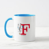 Katze in der Hat Balancing Act Monogram F Tasse (Links)