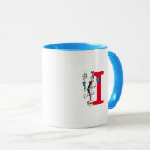 Katze in der Hat Balancing Act Monogram I Tasse (VorderseiteRechts)