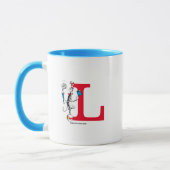 Katze in der Hat Balancing Act Monogram L Tasse (Links)