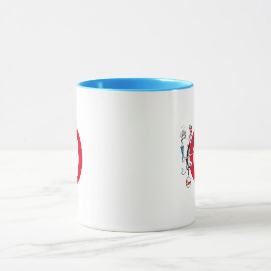 Katze in der Hat Balancing Act Monogram O Tasse (Zentrum)