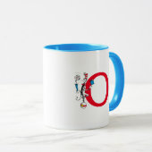 Katze in der Hat Balancing Act Monogram O Tasse (VorderseiteRechts)