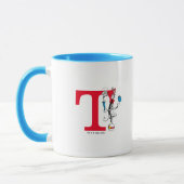 Katze in der Hat Balancing Act Monogram T Tasse (Links)