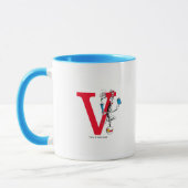 Katze in der Hat Balancing Act Monogram V Tasse (Links)