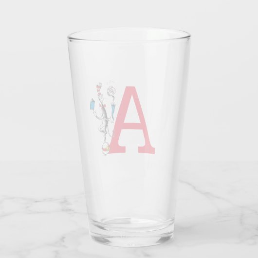 Katze in der Hat Balancing Act Monogram Z Glas (Rückseite)