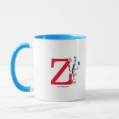 Katze in der Hat Balancing Act Monogram Z Tasse (Links)