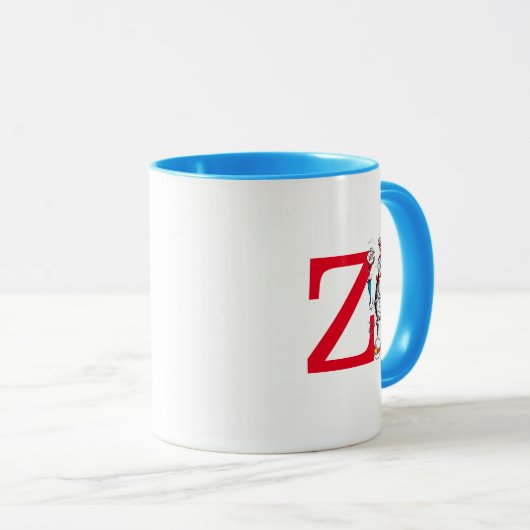 Katze in der Hat Balancing Act Monogram Z Tasse (VorderseiteRechts)