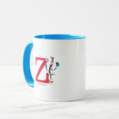 Katze in der Hat Balancing Act Monogram Z Tasse (Vorderseite Links)
