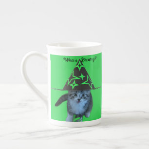 Katze in der Hexenhut-Tasse Porzellantasse