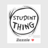 Katze in der Hut, die eine Sache, die zwei Student Aufkleber (Blatt)