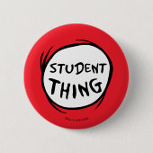 Katze in der Hut, die eine Sache, die zwei Student Button (Vorderseite)