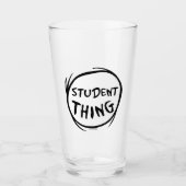 Katze in der Hut, die eine Sache, die zwei Student Glas (Vorderseite)