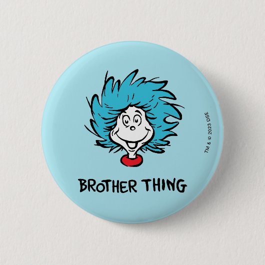 Katze in der Hut, die eine Sache, zwei Brüder Ding Button (Vorderseite)