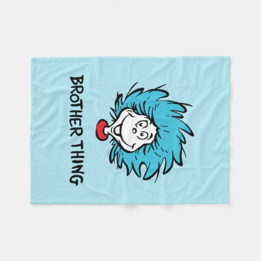 Katze in der Hut, die eine Sache, zwei Brüder Ding Fleecedecke (Vorderseite (Horizontal))