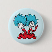 Katze in der Hut-Sache Eins & Zwei Button (Vorderseite)