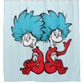 Katze in der Hut-Sache Eins & Zwei Duschvorhang (Vorderseite)