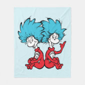 Katze in der Hut-Sache Eins & Zwei Fleecedecke (Vorderseite)