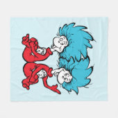 Katze in der Hut-Sache Eins & Zwei Fleecedecke (Vorderseite (Horizontal))