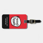 Katze in der Hut Sache eins Zwei - Freundlichkeit  Gepäckanhänger (Vorderseite horizontal)