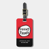 Katze in der Hut Sache eins Zwei - Freundlichkeit  Gepäckanhänger (Vorderseite vertikal)