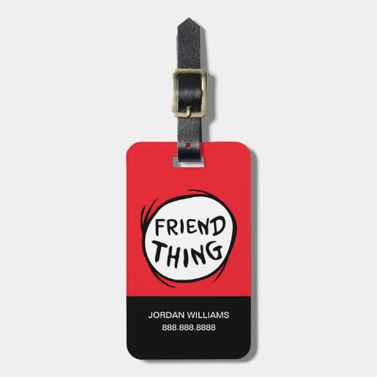 Katze in der Hut Sache eins Zwei - Freundlichkeit  Gepäckanhänger (Vorderseite vertikal)